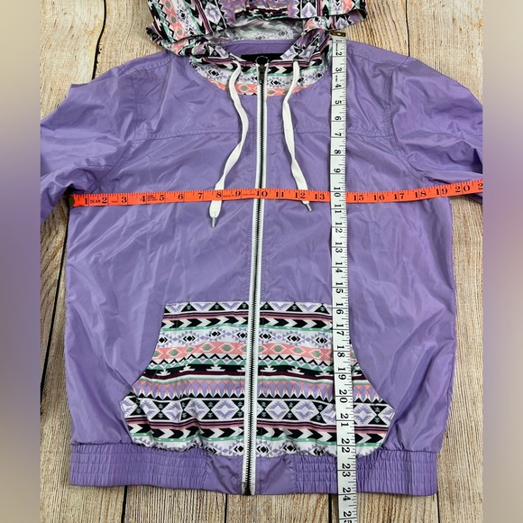 Women’s Empyre Skater Lightweight Full Zip Jacket Purple Aztec Large - Picture 5 of 5